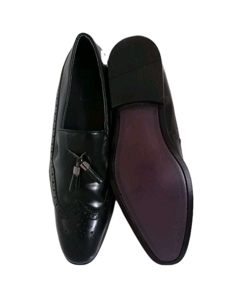 Men black Asos hassle slip on loafers shoe UK 11