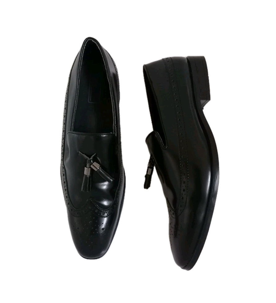 Men black Asos hassle slip on loafers shoe UK 11