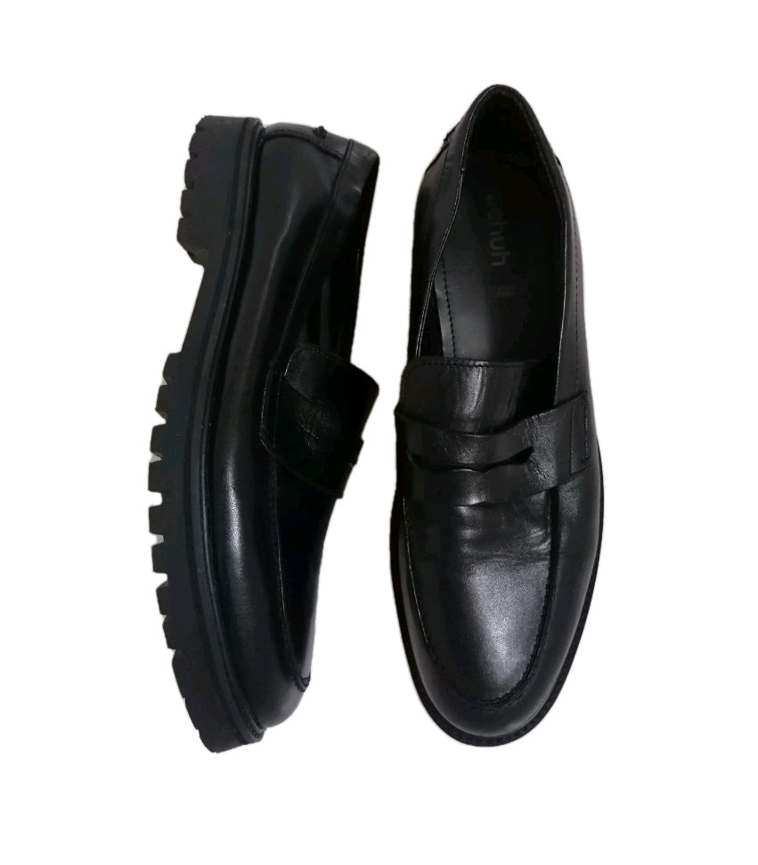 Men Schuh black slip on formal shoe, UK 10.5