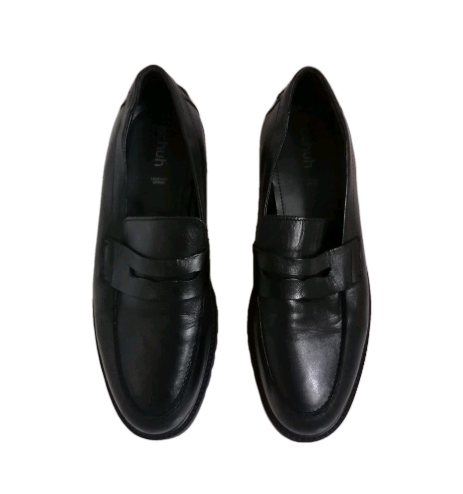Men Schuh black slip on formal shoe, UK 10.5