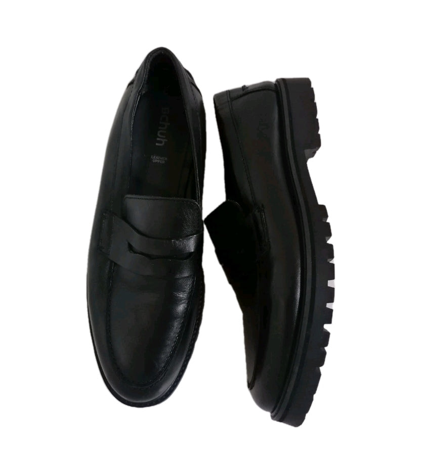 Men Schuh black slip on formal shoe, UK 10.5