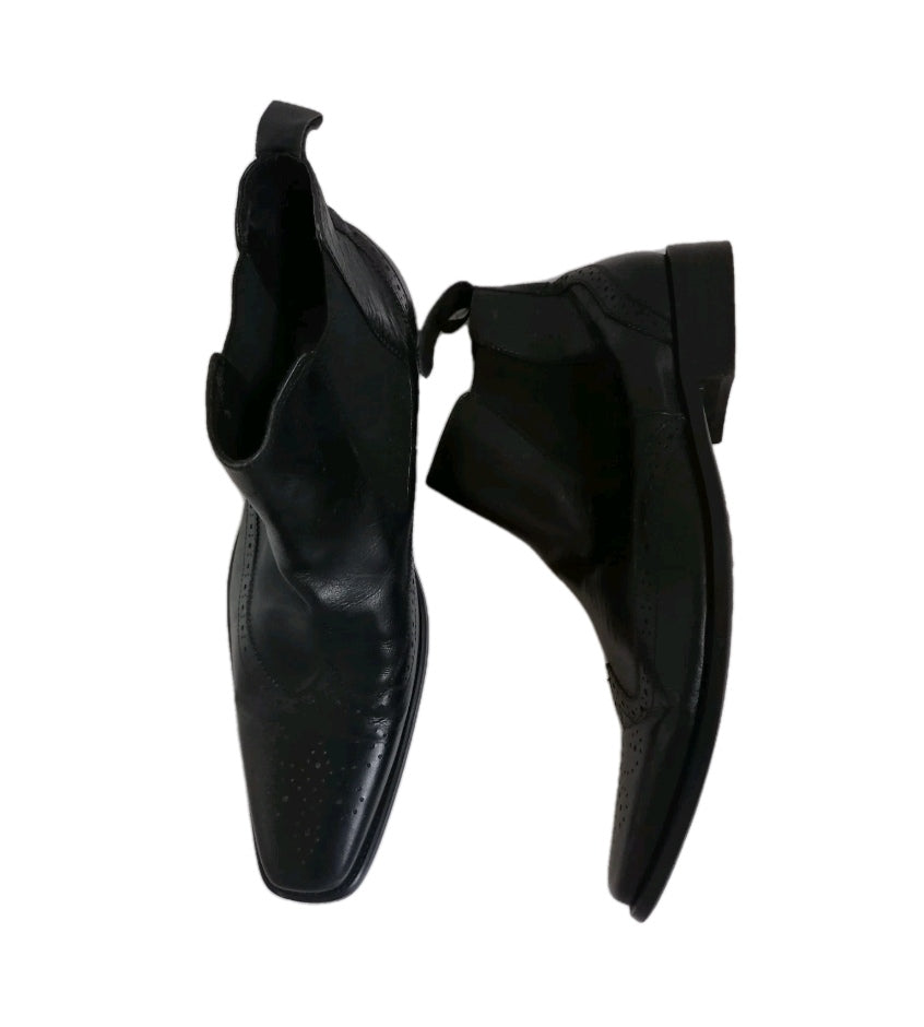 Men Dune black ankle boot formal shoe UK 10.5