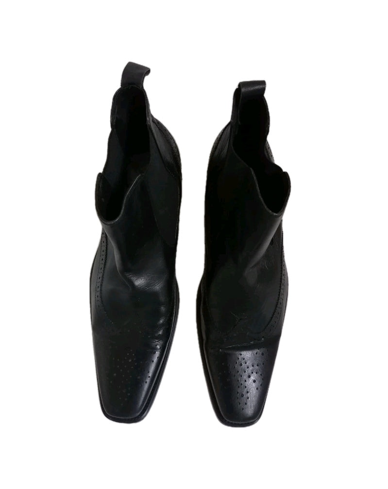 Men Dune black ankle boot formal shoe UK 10.5