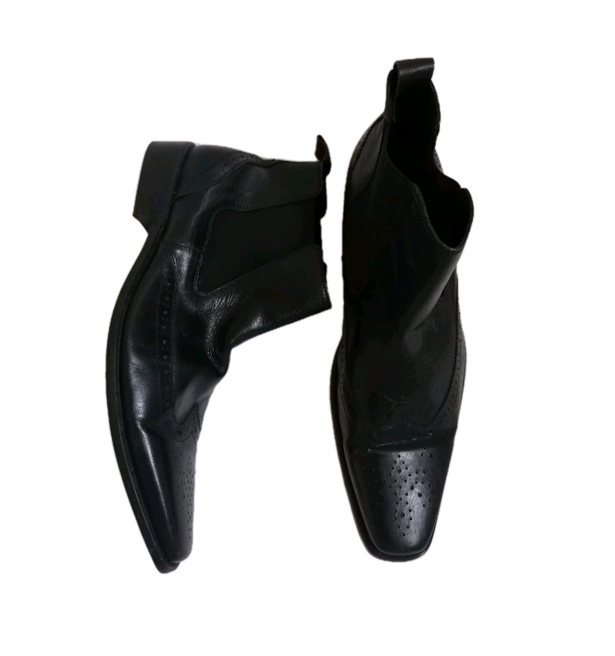 Men Dune black ankle boot formal shoe UK 10.5