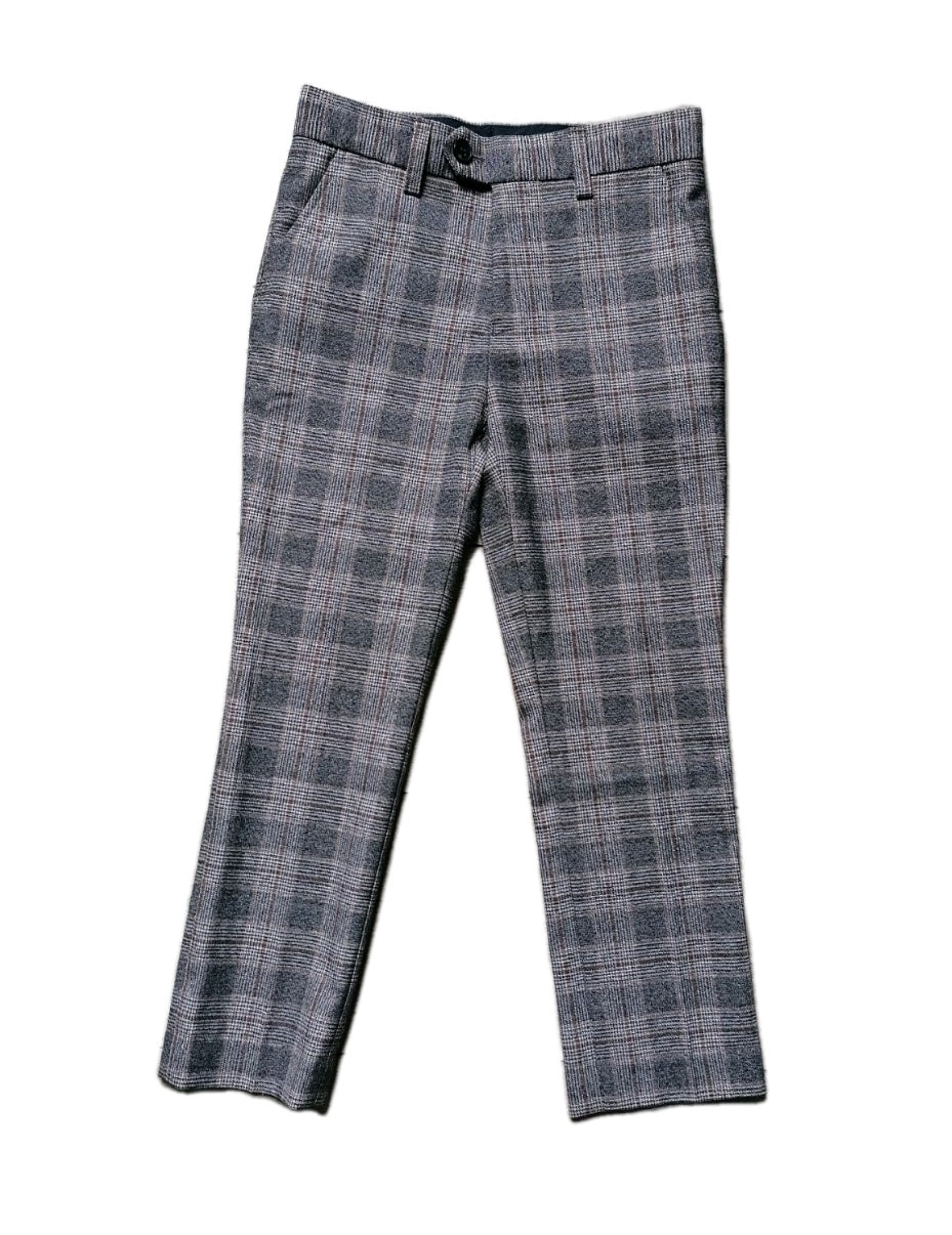 Boys Next brown check 2 piece suit 7 years