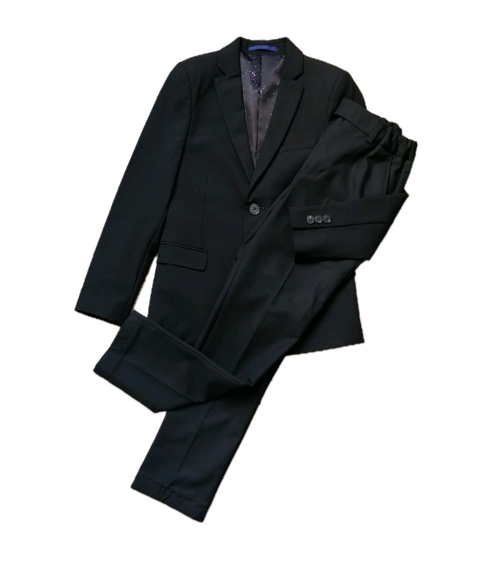 Boys M&S black 2 piece suit 8-9 years