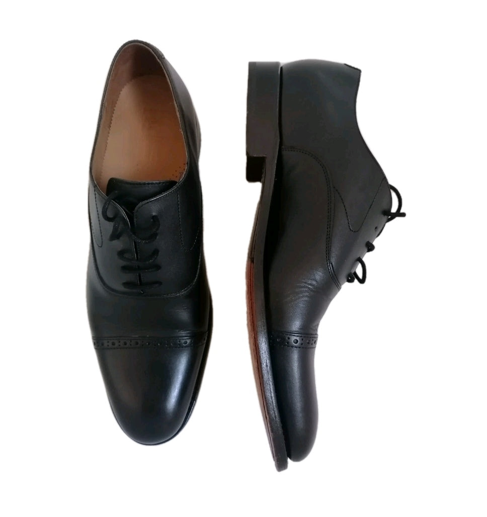 Men M&S black oxford formal lace up shoe UK 10