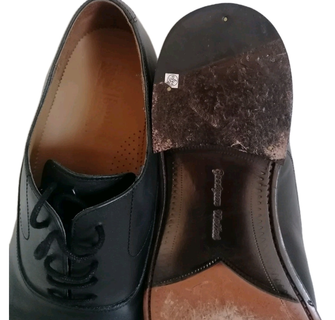 Men M&S black oxford formal lace up shoe UK 10