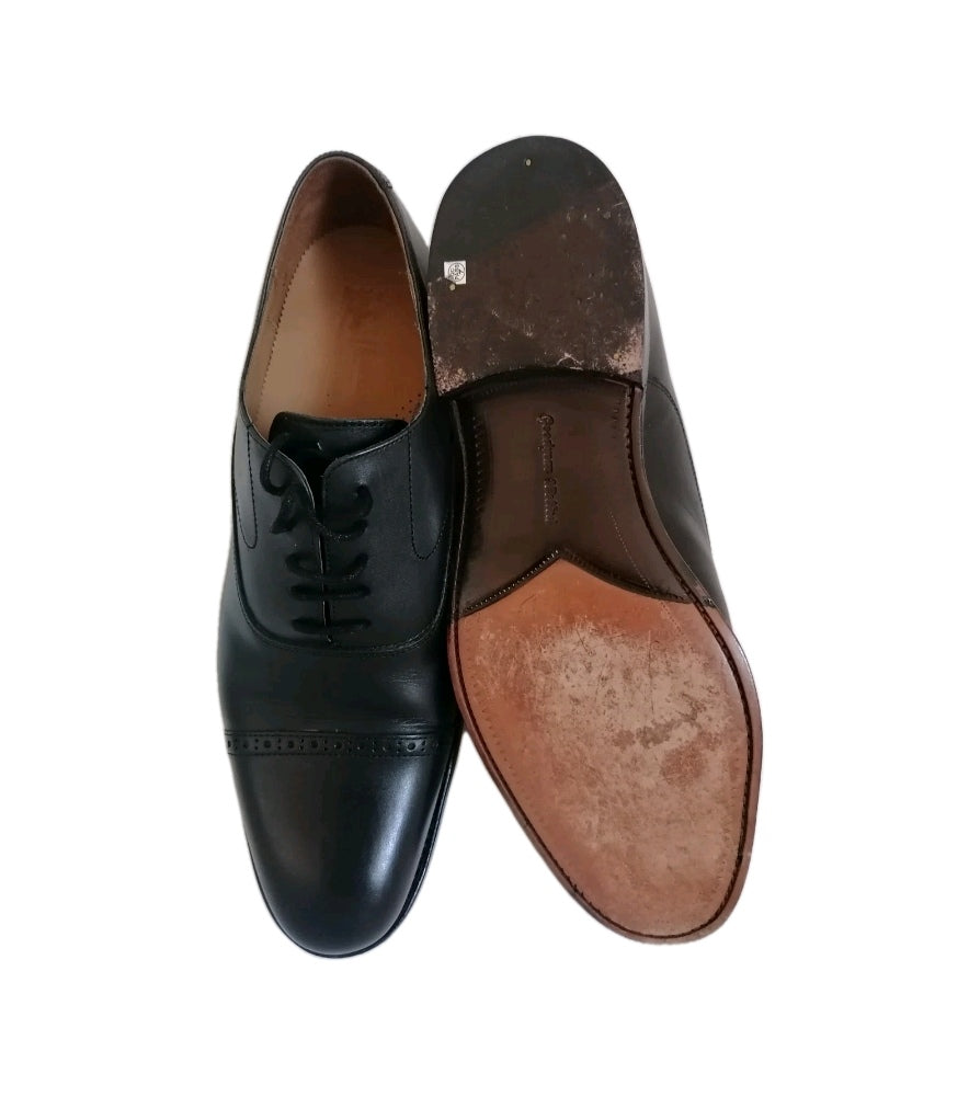 Men M&S black oxford formal lace up shoe UK 10