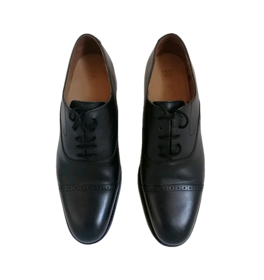 Men M&S black oxford formal lace up shoe UK 10