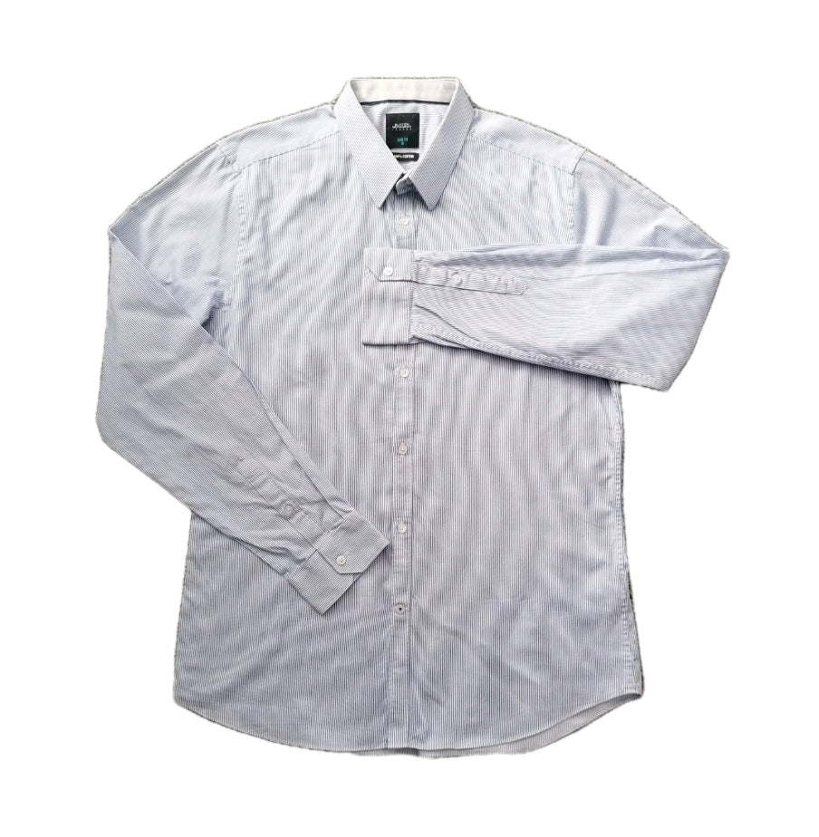 Men Burton blue white stripe medium formal shirt, mediym