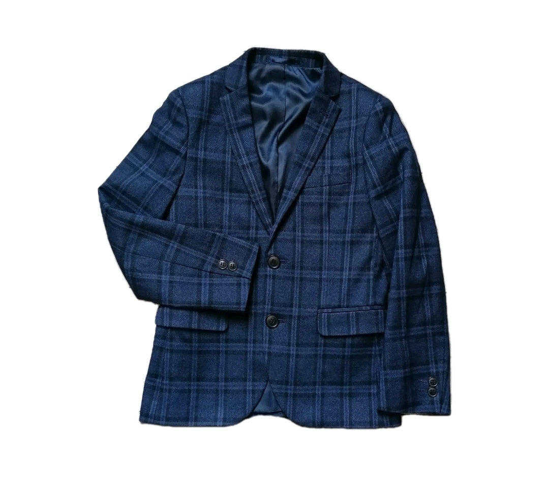 Boys Next navy check 4 piece suit 8 years