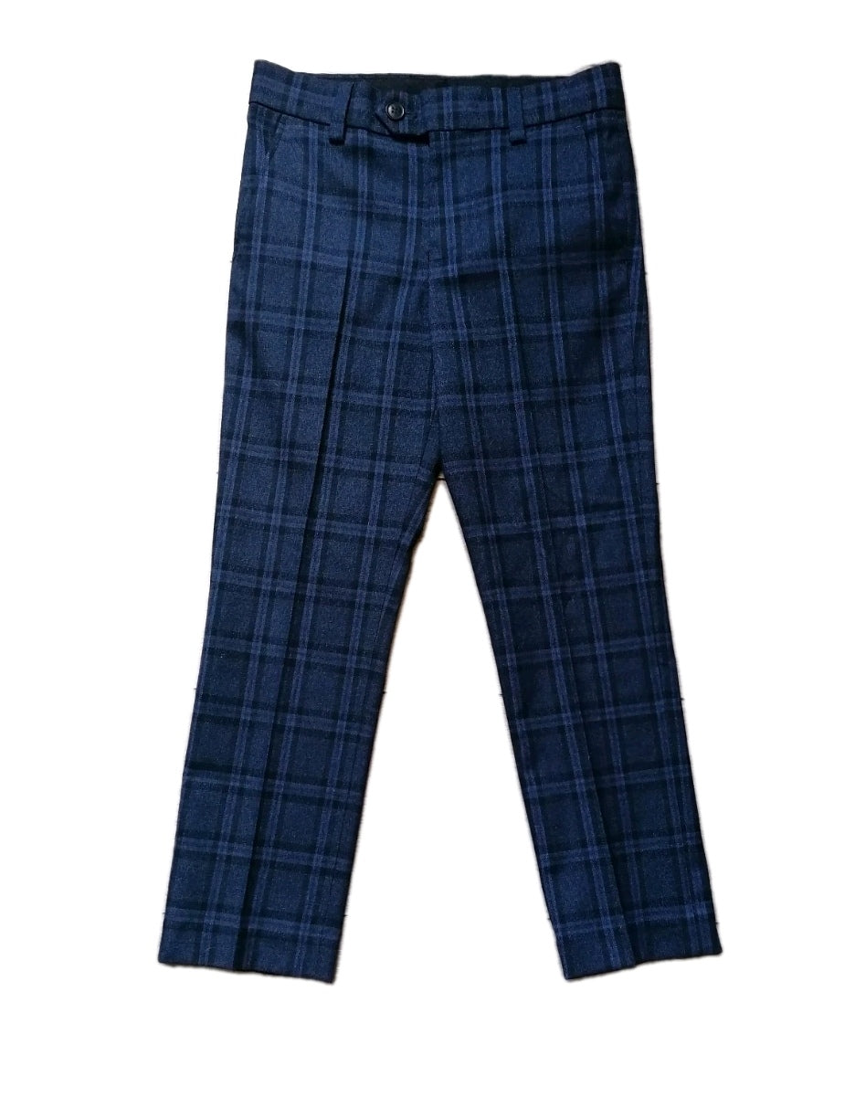 Boys Next navy check 4 piece suit 8 years