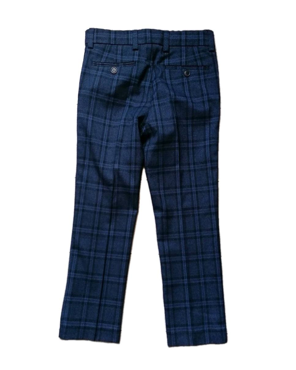 Boys Next navy check 4 piece suit 8 years