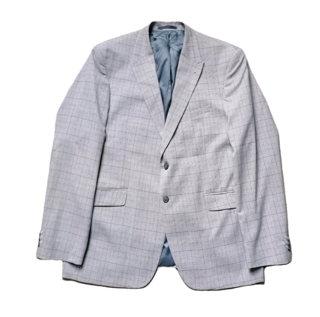 Men light grey Check tailored fit 2 piece suit 46L/42L