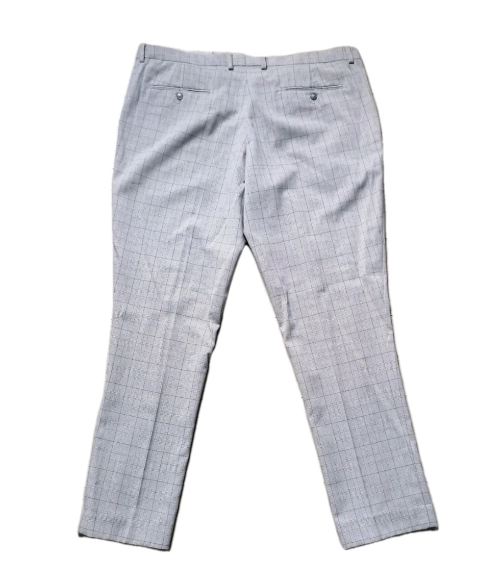 Men light grey Check tailored fit 2 piece suit 46L/42L