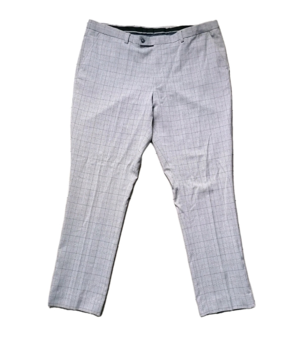 Men light grey Check tailored fit 2 piece suit 46L/42L