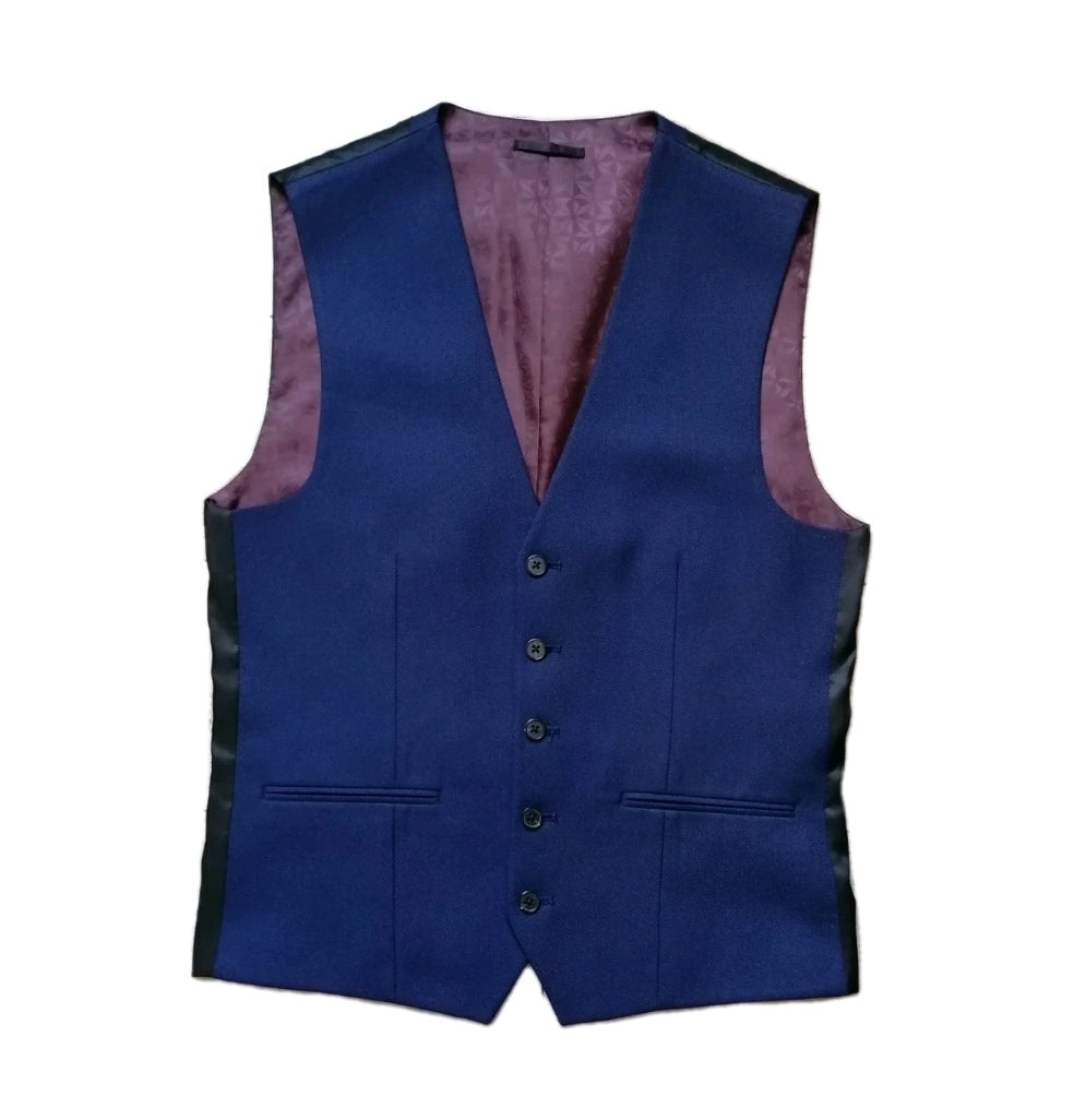 Men Next navy blue slim fit waistcoat 38R