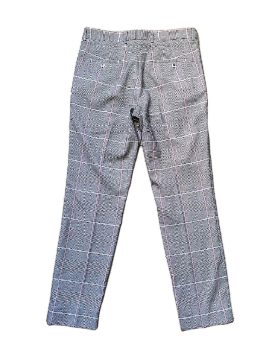 Men moss grey check slim fit suit 36R/30R