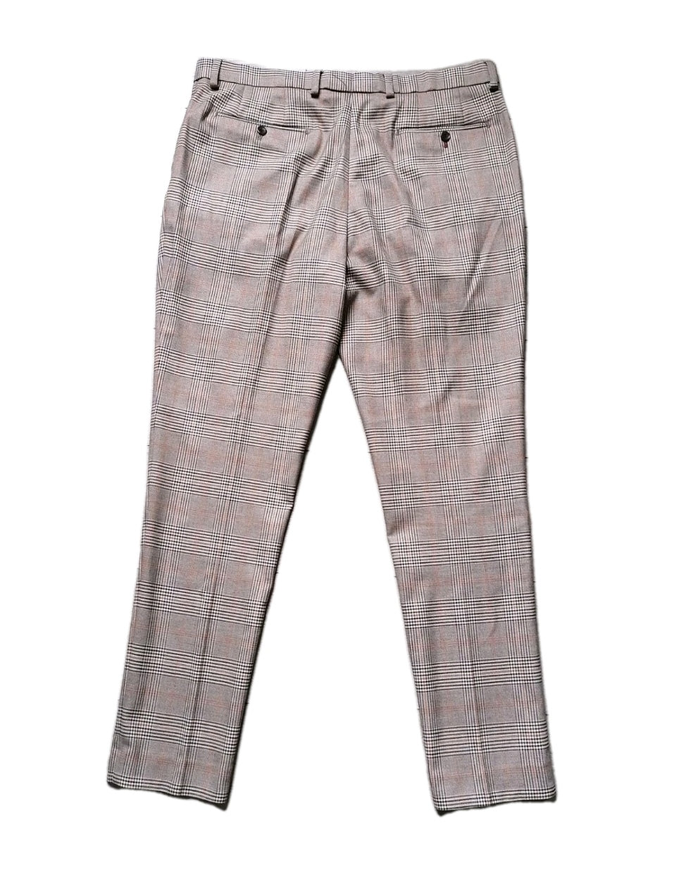 Men Next beige check tapered slim 2 piece suit 42L/36L