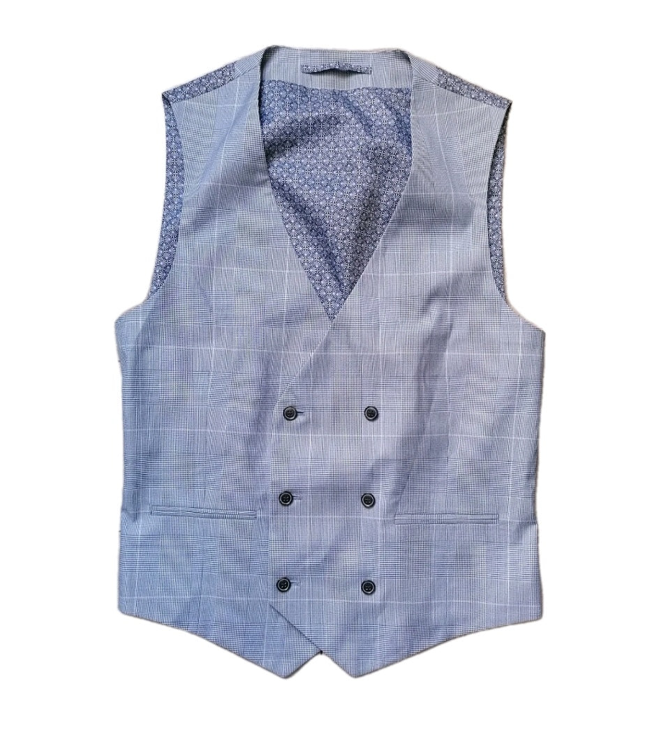 Men Burton pale blue 3 piece slim fit suit 36R/32R/M
