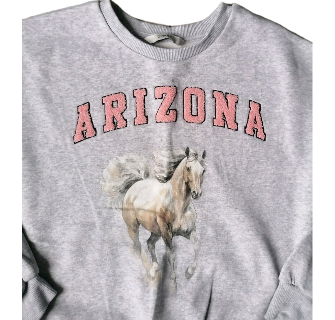 Girls Arizona grey sweatshirt 9-10 years