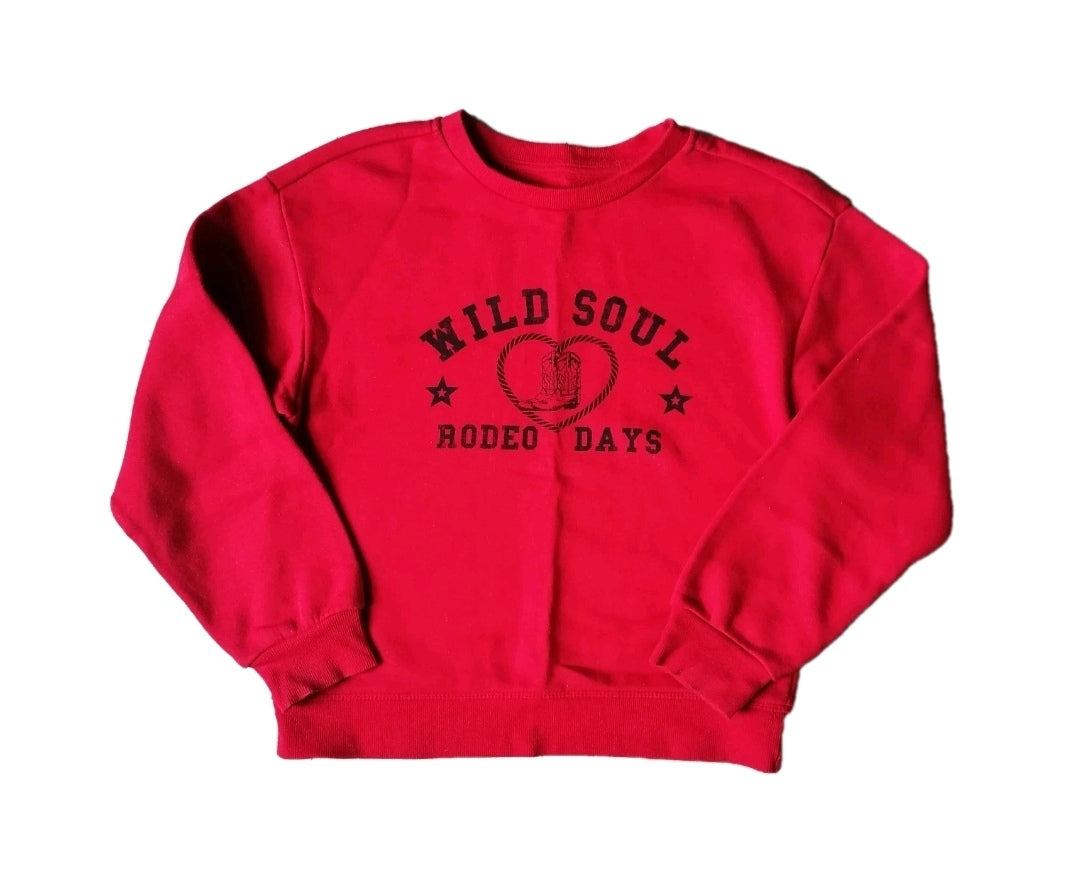 Girls red sweatshirt 9-10 years