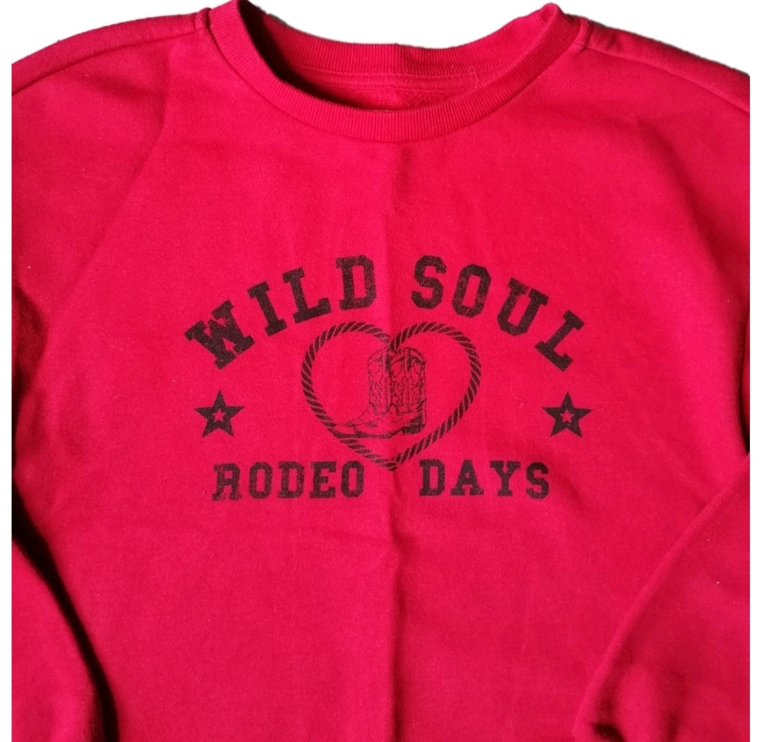 Girls red sweatshirt 9-10 years