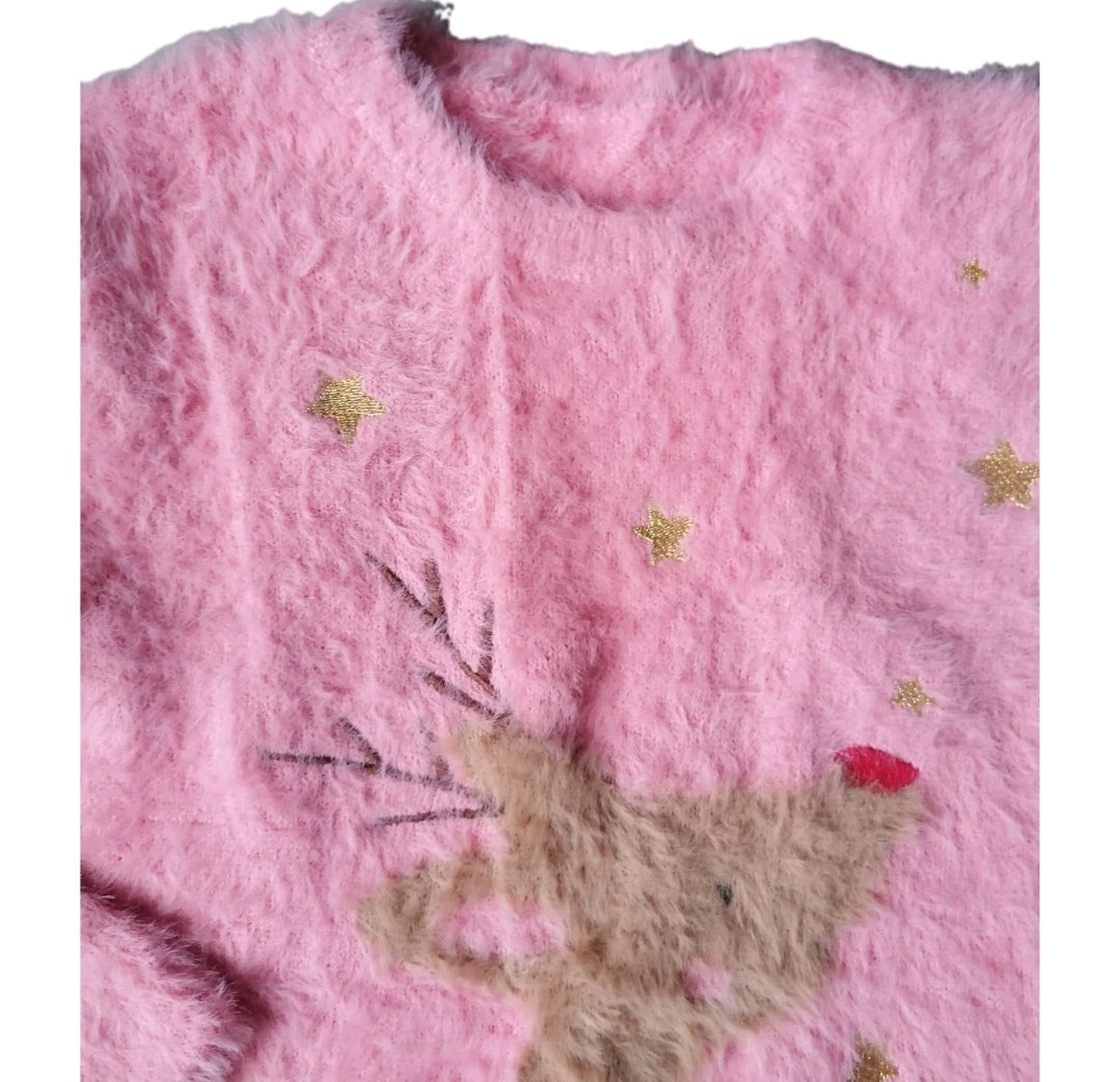 Girls pink jumper 9-10 years