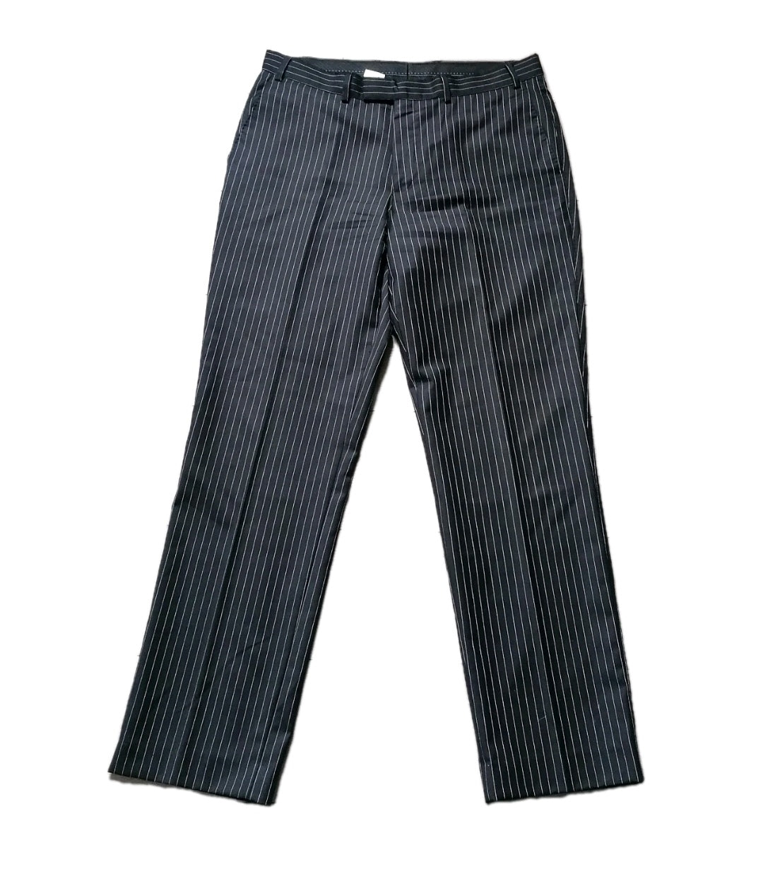 Men next black pinstripe formal tailored fit trouser W36 L33