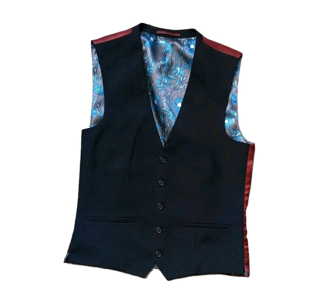 Men Next navy blue slim fit 3 piece suit 38R/32R/38R