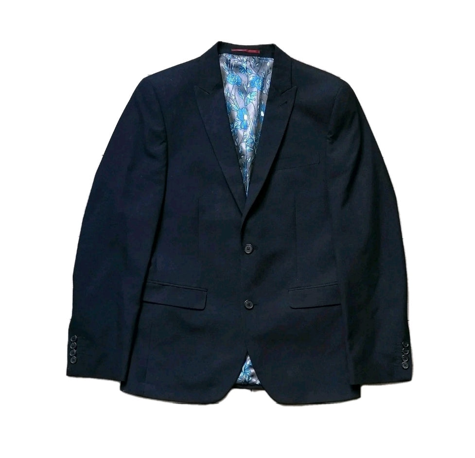 Men Next navy blue slim fit 3 piece suit 38R/32R/38R