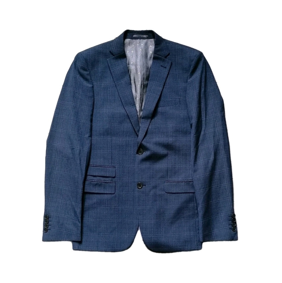 Men next blue check slim fit blazer 38L