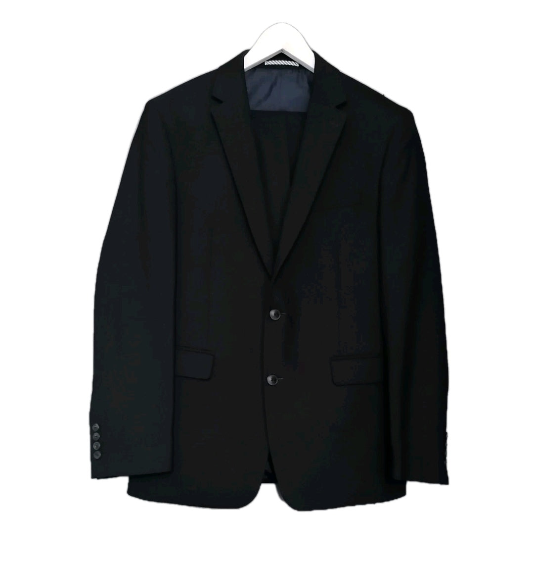 Men M&S black slim fit 2 piece suit 40R/36R