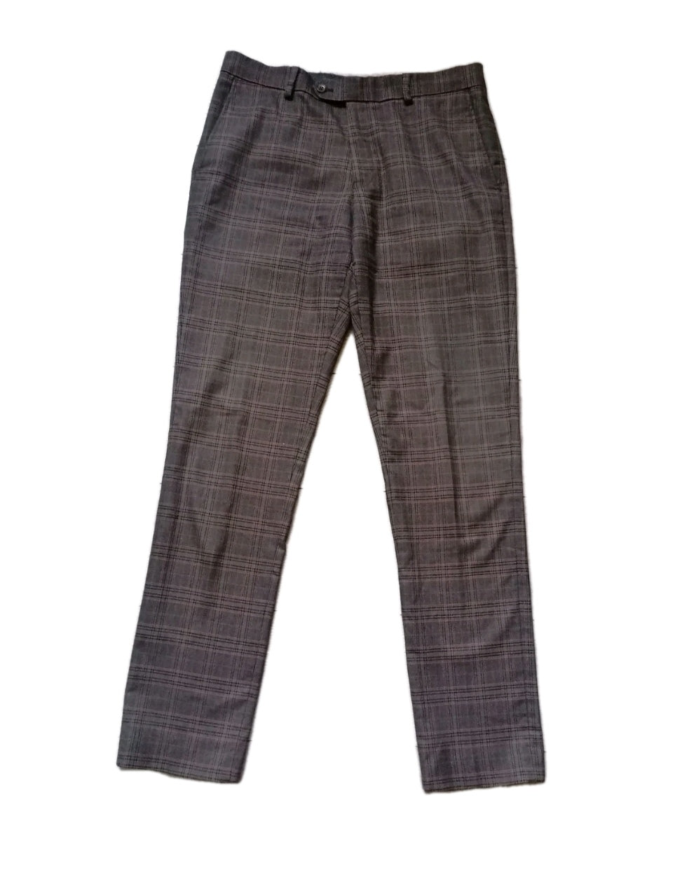 Men Next brown check waistcoat and trouser 38R/32L