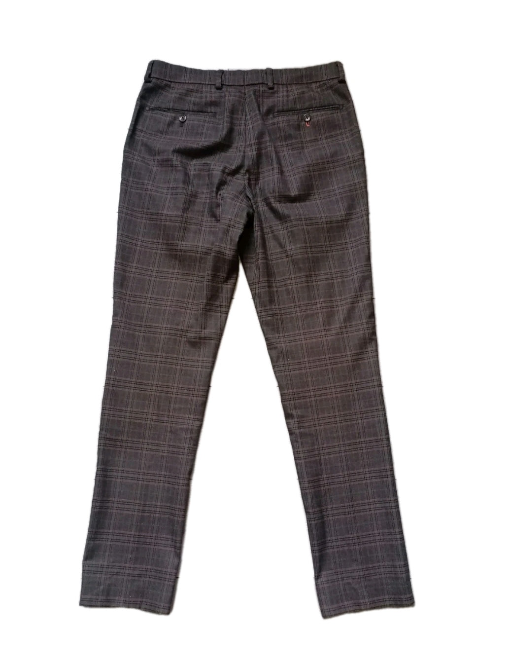 Men Next brown check waistcoat and trouser 38R/32L