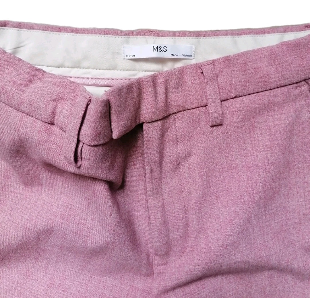 Boys M&S pink 2 piece suit 8-9 years