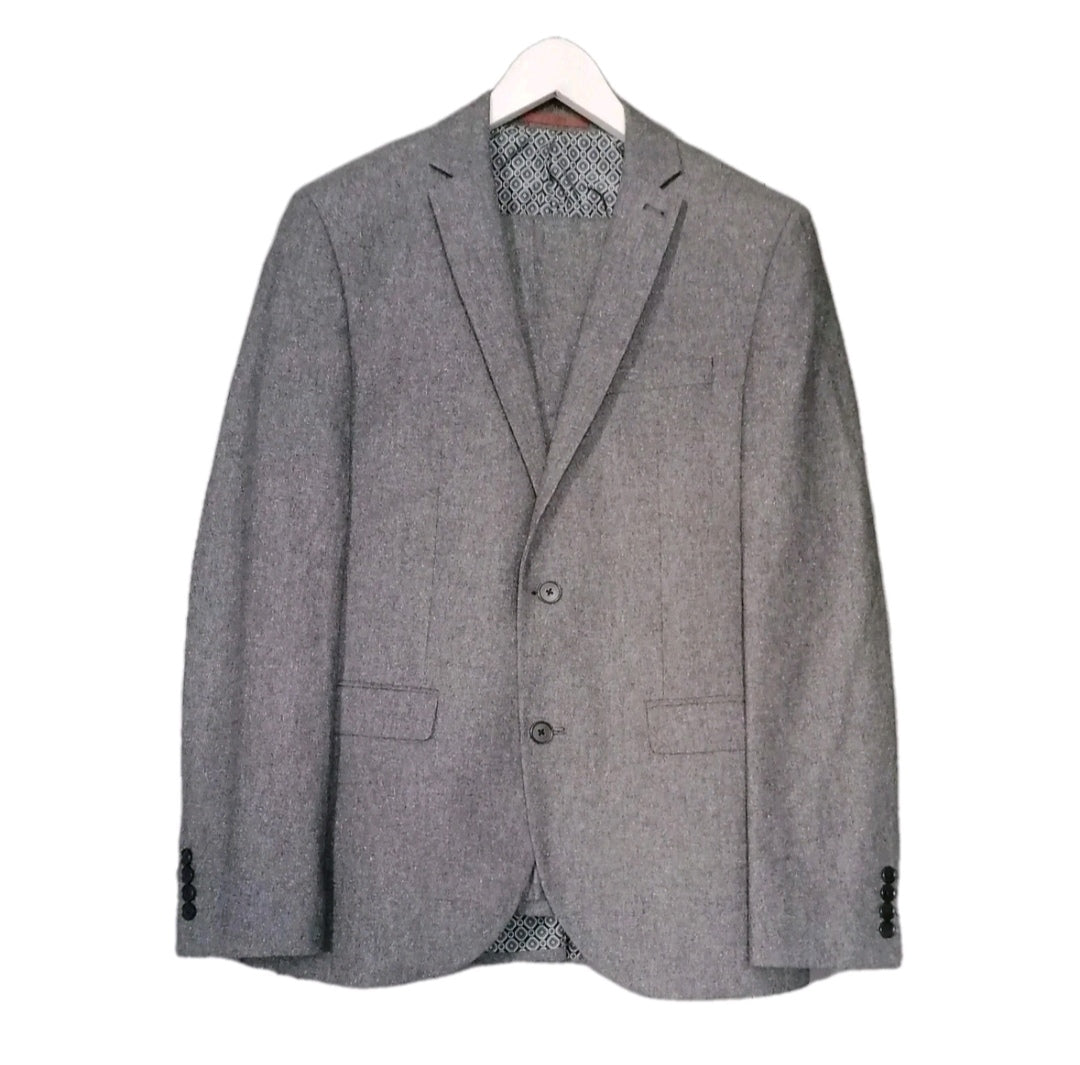 Men Next grey slim fit 2 piece suit 40R/34R