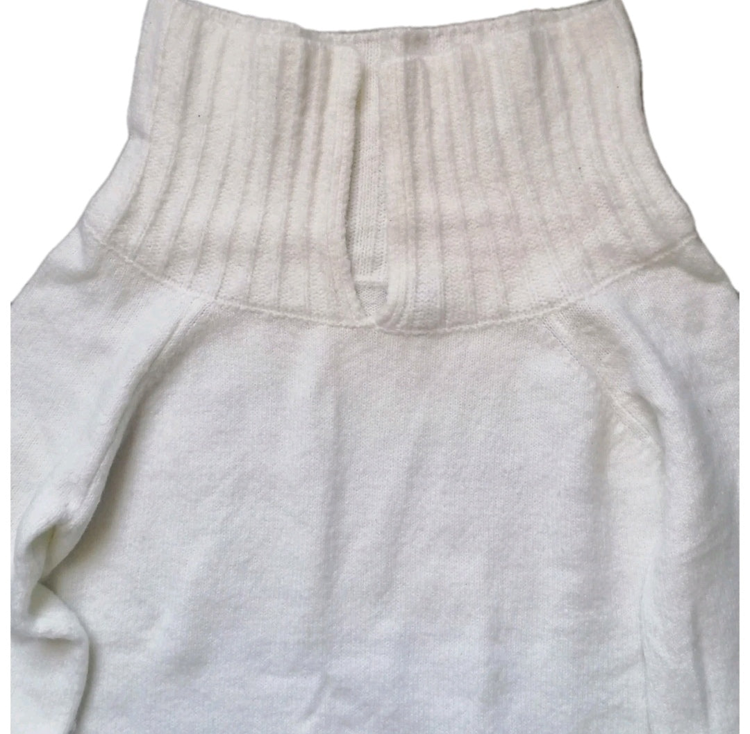 Ladies cream knit jumper, medium(UK 12-14)