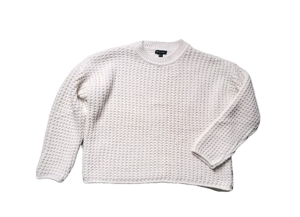 Ladies New Look crop cream knit jumper, medium