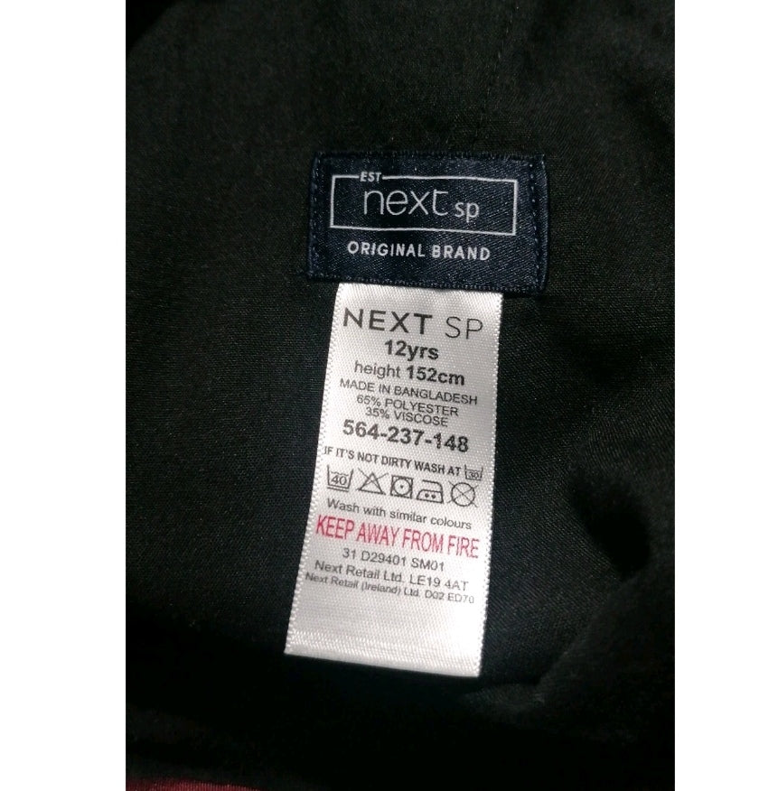 Boys Next grey check 2 piece suit 11-12y