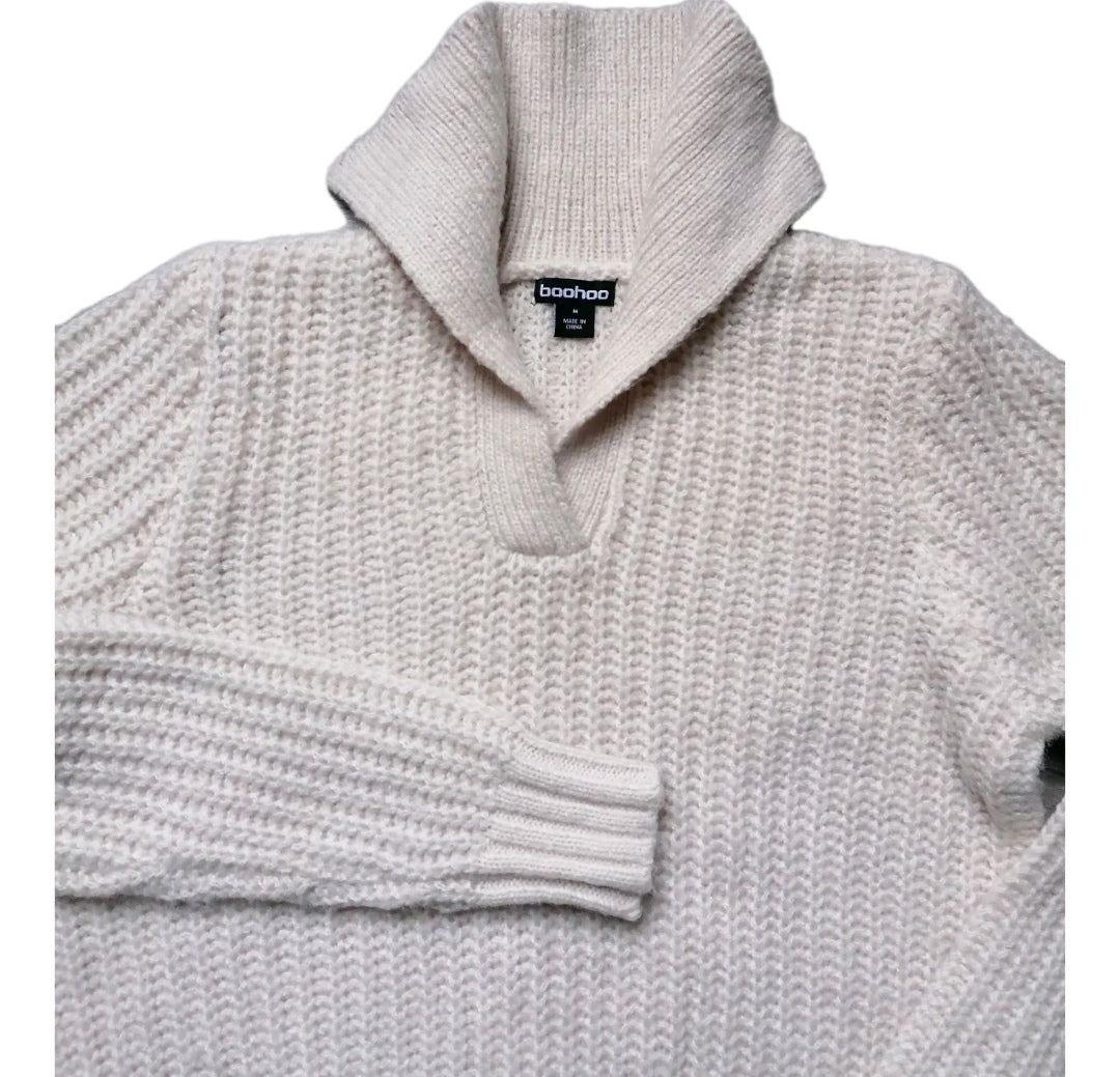 Ladies cream knit jumper, medium