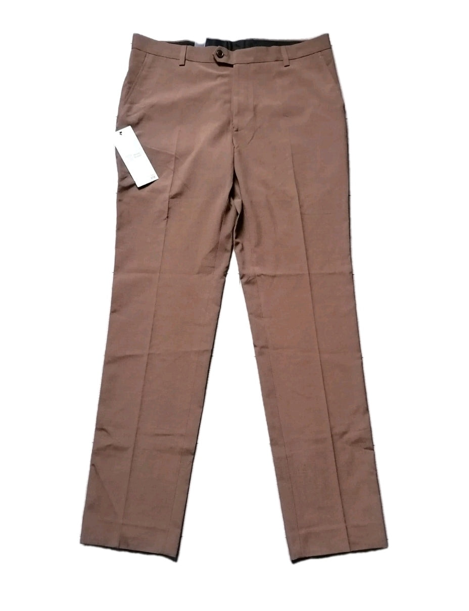 Men Next brown tailored fit formal trouser W34 L33