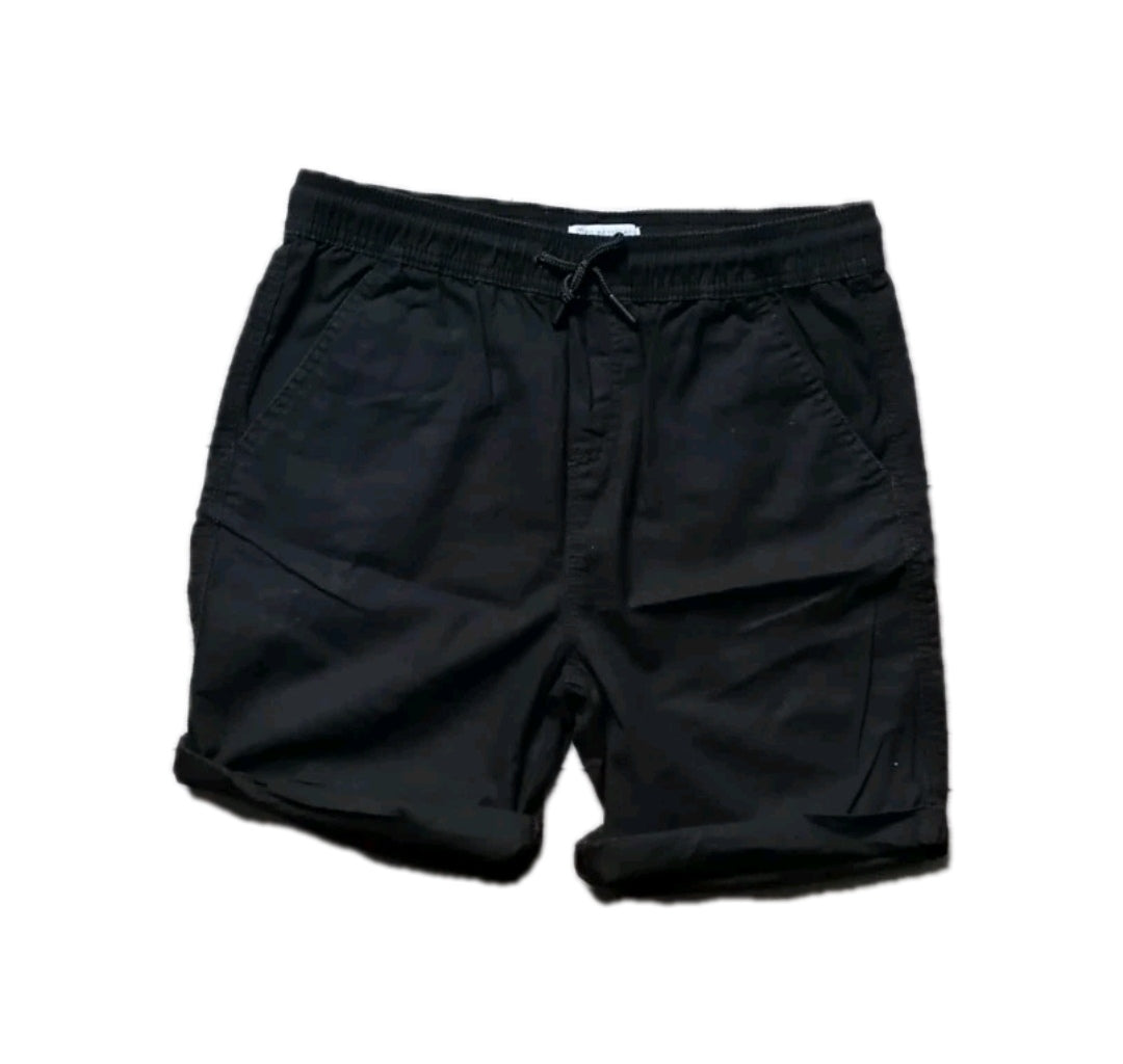 Boys black drawstring shorts 12-13y