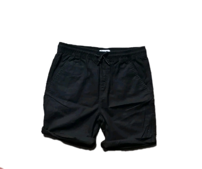 Boys black drawstring shorts 12-13y