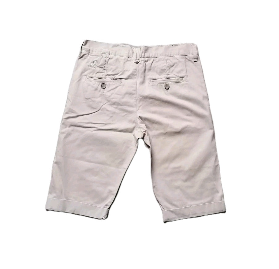 Boys beige chino shorts 13 years