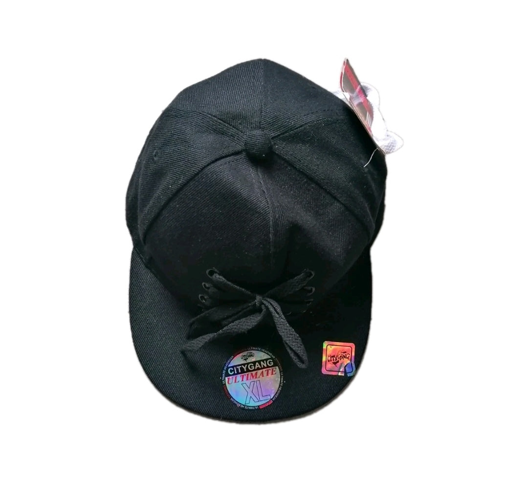 Men black baseball hat, X-Large