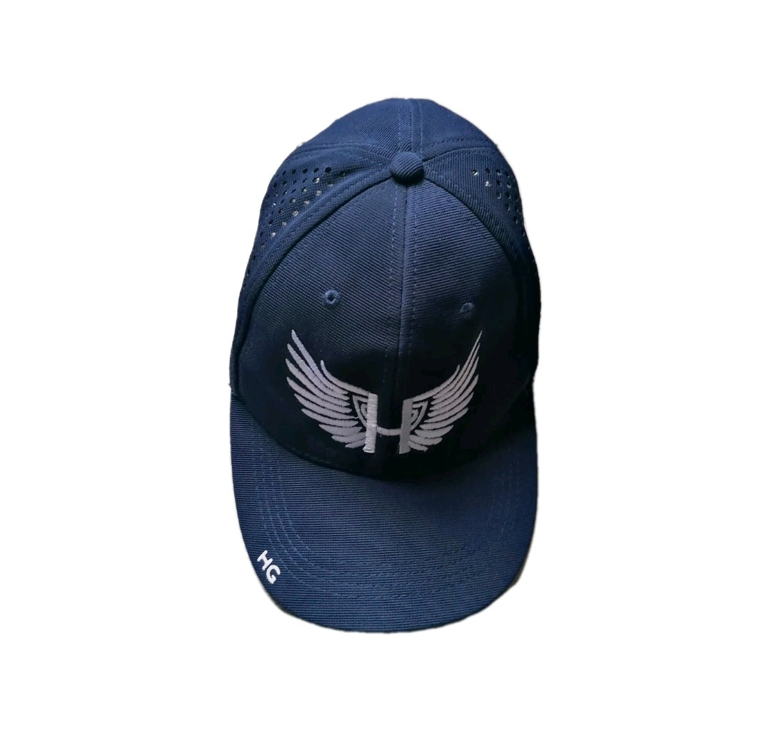 Navy blue face cap, one size