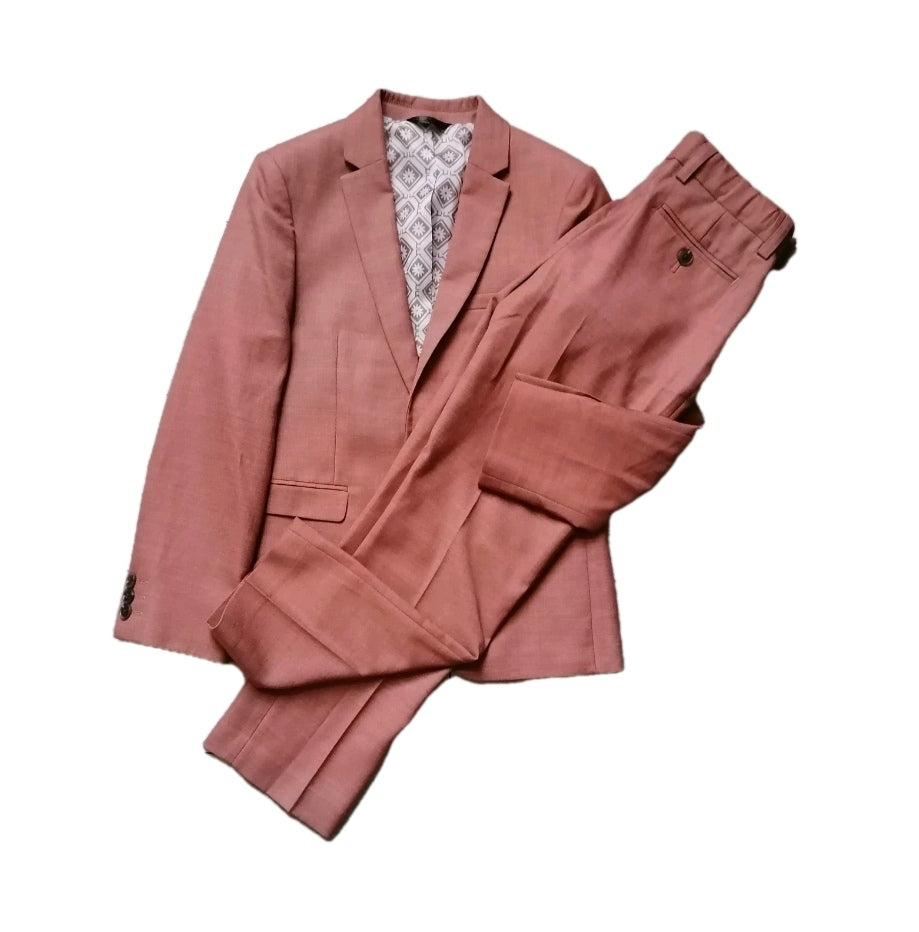 Boys Next salmon 2 piece suit 9-10 years