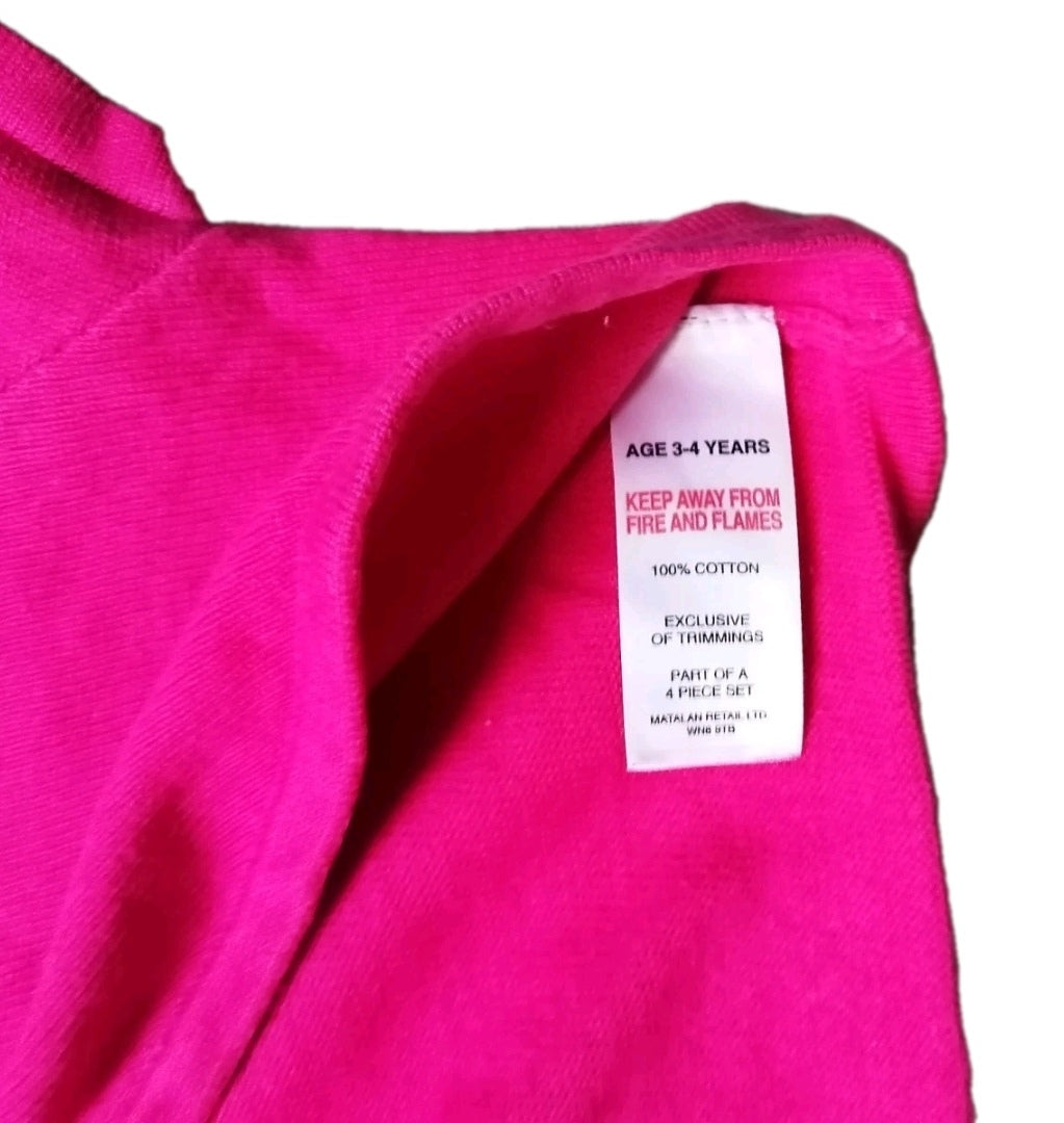 Girls pink boloro cardigan, 3-4 years